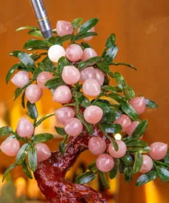 Cây Đào Đá Thạch Anh Hồng 28 Quả 016-076DN-28