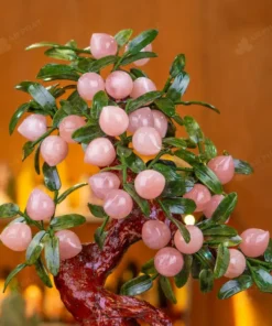 Cây Đào Đá Thạch Anh Hồng 28 Quả 016-076DN-28