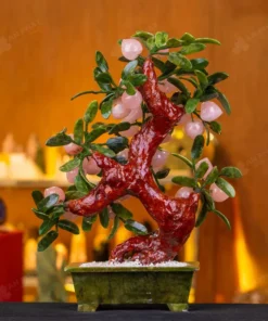 Cây Đào Đá Thạch Anh Hồng 28 Quả 016-076DN-28