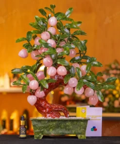 Cây Đào Đá Thạch Anh Hồng 38 Quả 016-076DN-38