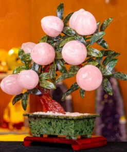 Cây Đào Đá Thạch Anh Hồng 3A 9 Quả 016-0763A-9