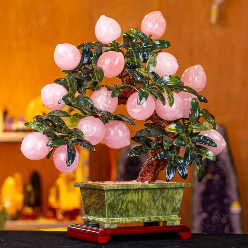 Cây Đào Đá Thạch Anh Hồng 3A 18 Quả 016-0763A-18