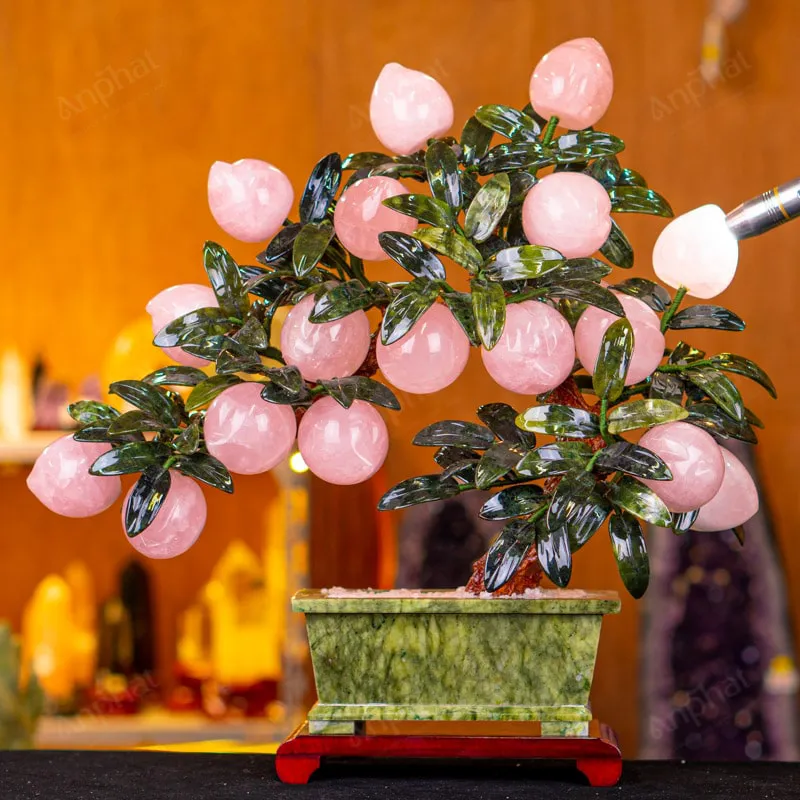 Cây Đào Đá Thạch Anh Hồng 3A 18 Quả 016-0763A-18