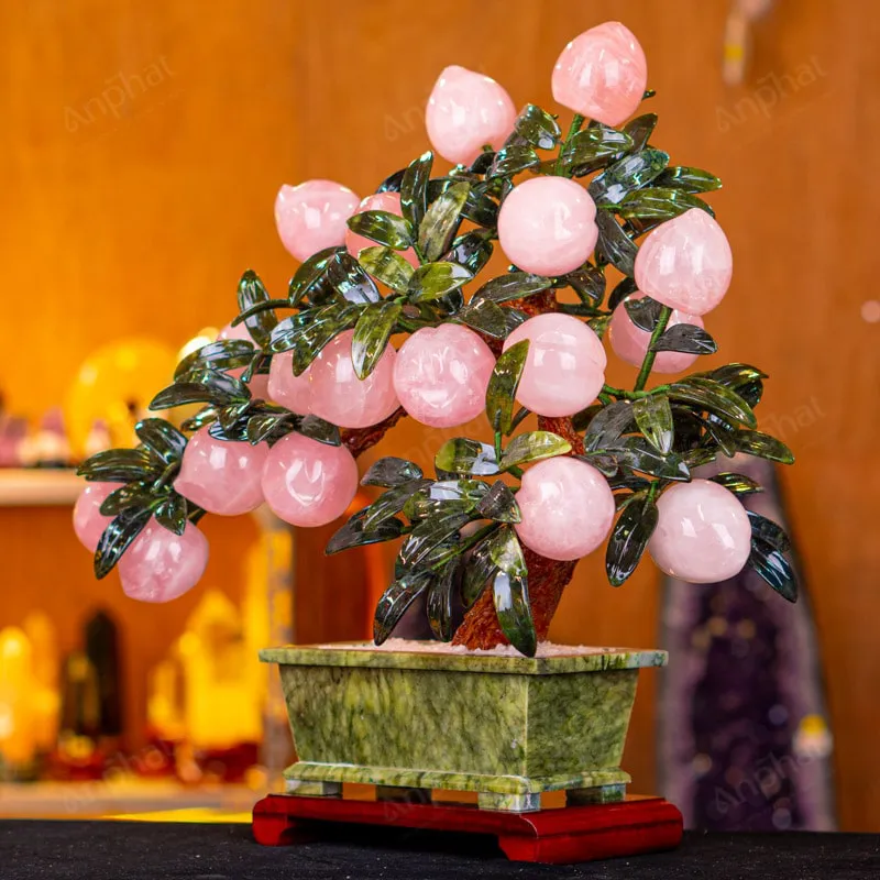 Cây Đào Đá Thạch Anh Hồng 3A 18 Quả 016-0763A-18