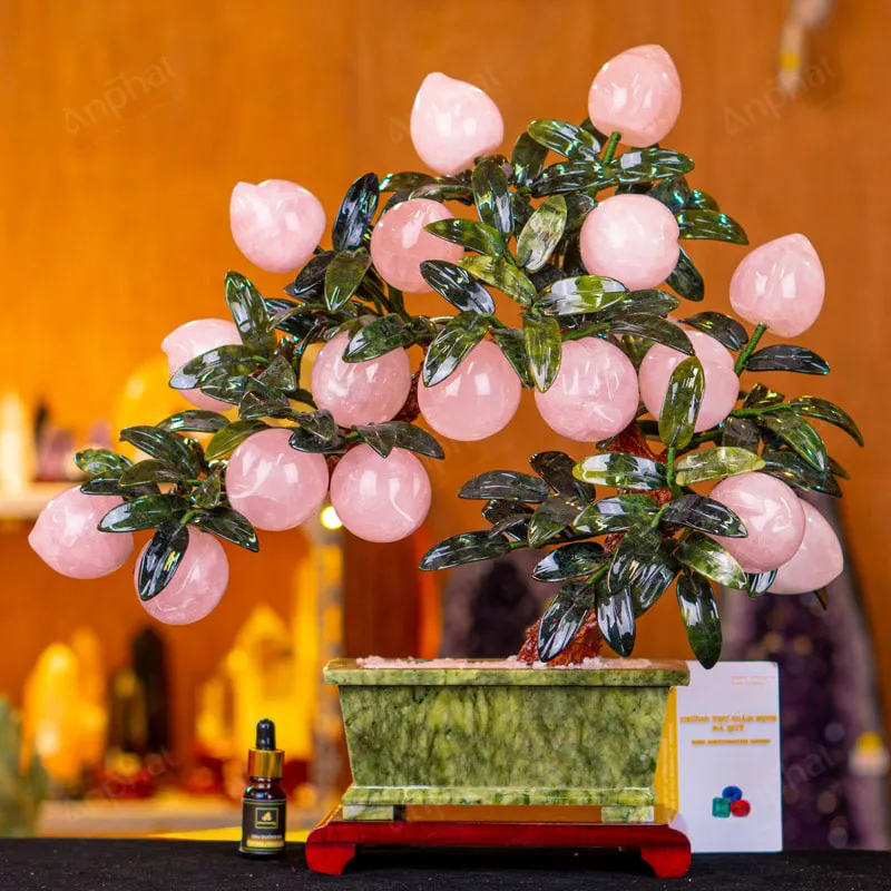 Cây Đào Đá Thạch Anh Hồng 3A 18 Quả 016-0763A-18