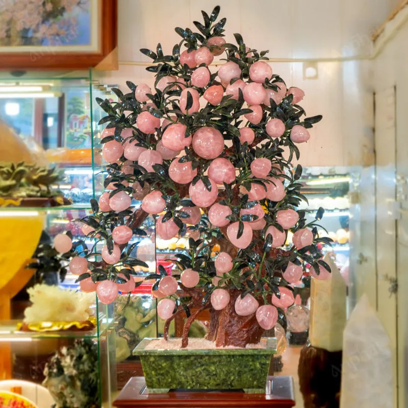 Cây Đào Đá Thạch Anh Hồng 3A 88 Quả 016-0763A-88