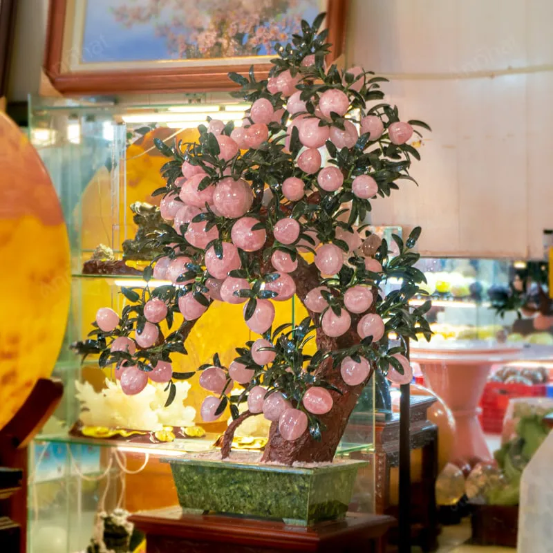 Cây Đào Đá Thạch Anh Hồng 3A 88 Quả 016-0763A-88