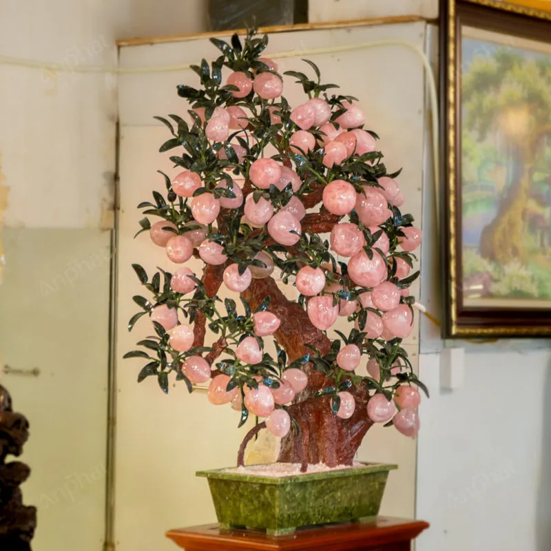 Cây Đào Đá Thạch Anh Hồng 3A 88 Quả 016-0763A-88