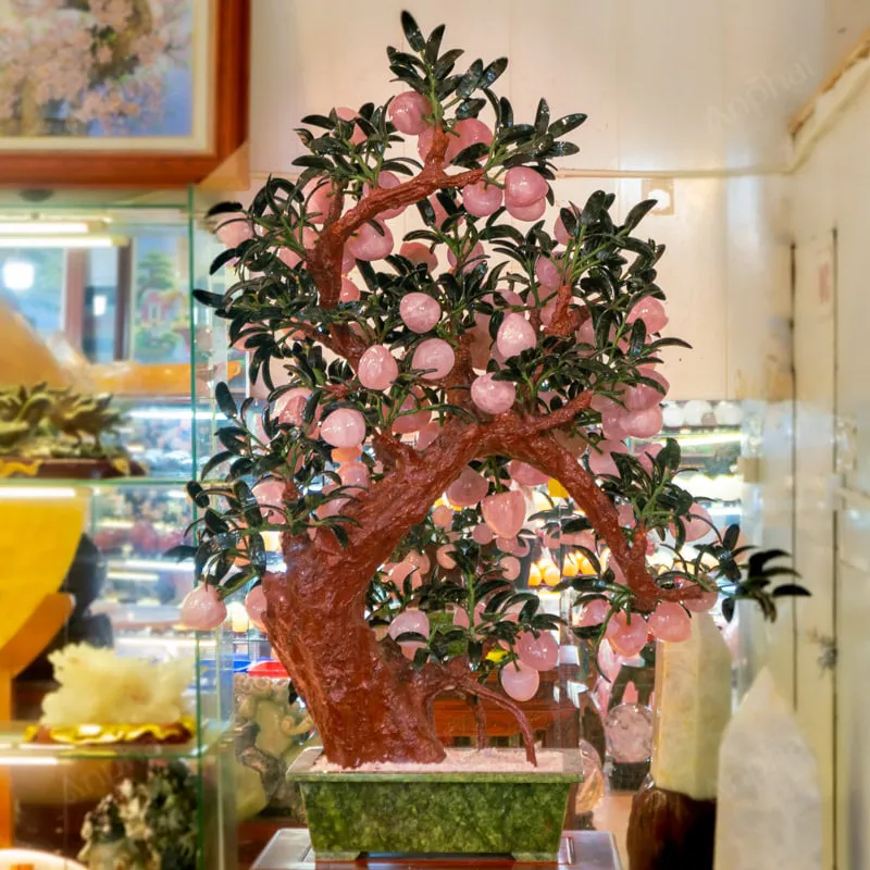 Cây Đào Đá Thạch Anh Hồng 3A 88 Quả 016-0763A-88