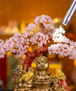 Cây Tài Lộc Đá Thạch Anh Hồng - 28cm - M2731131