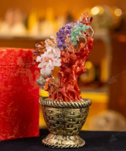 Cây Tài Lộc Đá Thạch Anh Ngũ Sắc - 26cm - M2732079