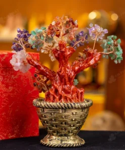 Cây Tài Lộc Đá Thạch Anh Ngũ Sắc - 26cm - M2732079