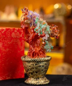 Cây Tài Lộc Đá Thạch Anh Ngũ Sắc - 26cm - M2732079