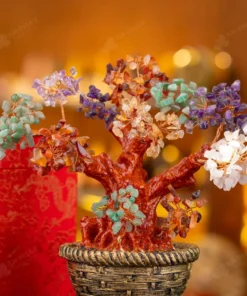 Cây Tài Lộc Đá Thạch Anh Ngũ Sắc - 26cm - M2732079