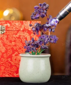 Cây Tài Lộc Đá Thạch Anh Tím - 22cm - M212407