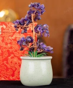 Cây Tài Lộc Đá Thạch Anh Tím - 22cm - M212407