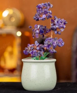 Cây Tài Lộc Đá Thạch Anh Tím - 22cm - M212407