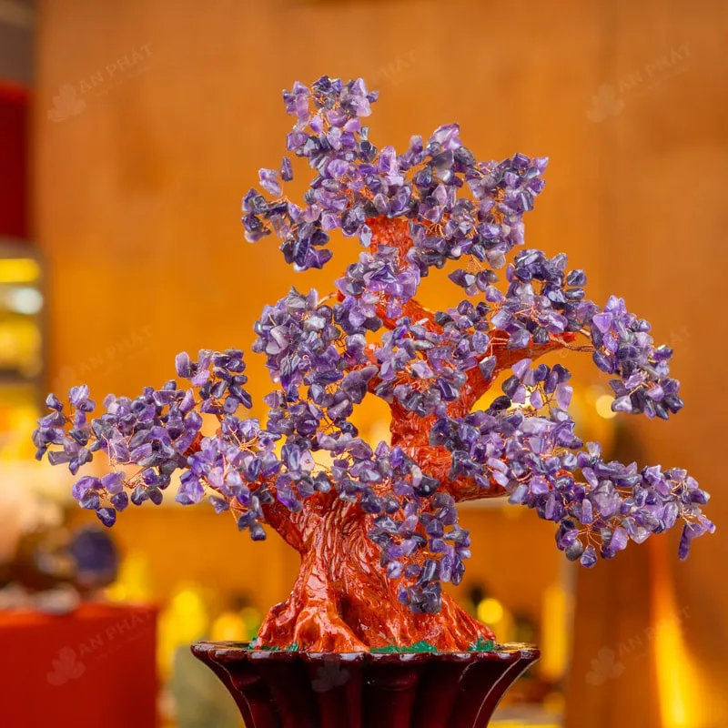 Cây Tài Lộc Đá Thạch Anh Tím - 46,5cm - M281927