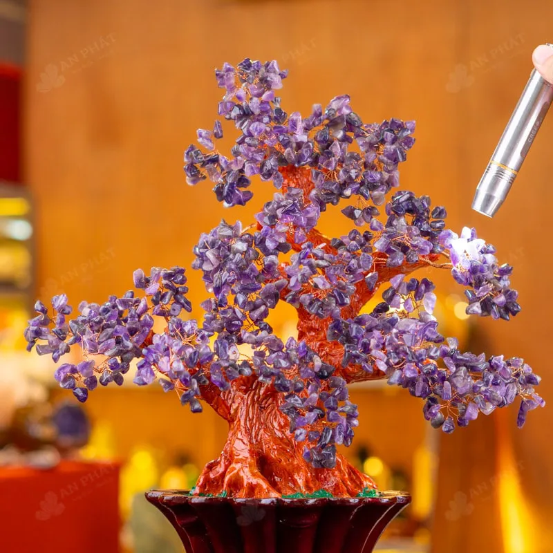 Cây Tài Lộc Đá Thạch Anh Tím - 46,5cm - M281927