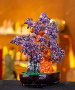 Cây Tài Lộc Đá Thạch Anh Tím Dáng Núi - 32cm - M2820258