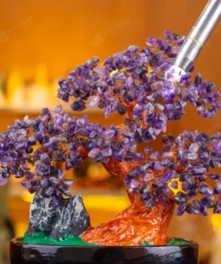 Cây Tài Lộc Đá Thạch Anh Tím Dáng Núi - 32cm - M2820258