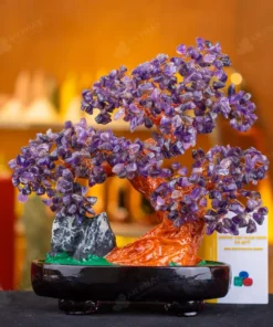 Cây Tài Lộc Đá Thạch Anh Tím Dáng Núi - 32cm - M2820258