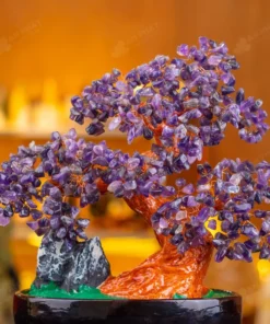 Cây Tài Lộc Đá Thạch Anh Tím Dáng Núi - 32cm - M2820258