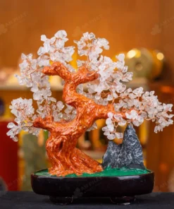 Cây Tài Lộc Đá Thạch Anh Trắng Dáng Núi - 32cm - M2820157