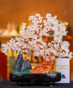 Cây Tài Lộc Đá Thạch Anh Trắng Dáng Núi - 32cm - M2820157