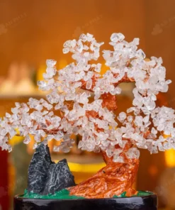 Cây Tài Lộc Đá Thạch Anh Trắng Dáng Núi - 32cm - M2820157
