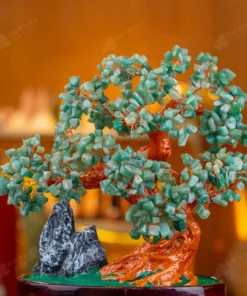 Cây Tài Lộc Đá Thạch Anh Xanh Dáng Núi - 30,5cm - M2820146