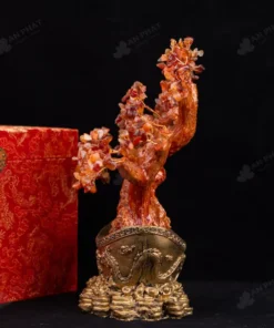 Cây Tài Lộc Đá Mã Não Đỏ - 28cm - M2731115