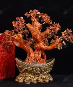 Cây Tài Lộc Đá Mã Não Đỏ - 28cm - M2731115