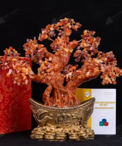 Cây Tài Lộc Đá Mã Não Đỏ - 28cm - M2731115