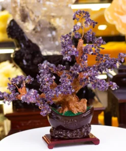 Cây Tài Lộc Đá Thạch Anh Tím Size Lớn 3,8kg, 53cm - M07151