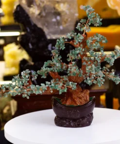 Cây Tài Lộc Đá Thạch Anh Xanh Size Lớn 51cm - M07153