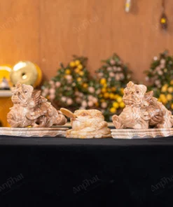 Combo Tỳ Hưu - Thiềm Thừ Canxit Vàng - M287288