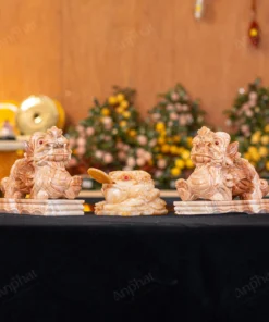 Combo Tỳ Hưu - Thiềm Thừ Canxit Vàng - M287288