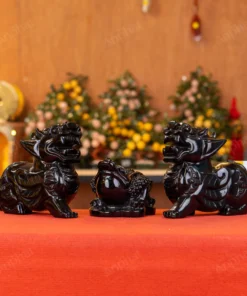 Combo Tỳ Hưu - Thiềm Thừ Obsidian Đen - M273281