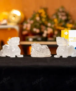 Combo Tỳ Hưu - Thiềm Thừ Thạch Anh Trắng - M140274