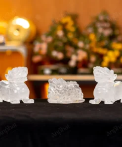 Combo Tỳ Hưu - Thiềm Thừ Thạch Anh Trắng - M140274