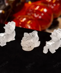 Combo Tỳ Hưu - Thiềm Thừ Thạch Anh Trắng - M140274