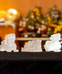 Combo Tỳ Hưu - Thiềm Thừ Thạch Anh Trắng - M140274