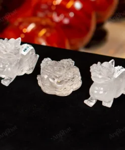 Combo Tỳ Hưu - Thiềm Thừ Thạch Anh Trắng - M140274