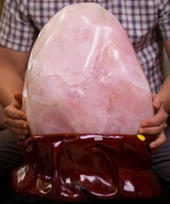 Đá Cảnh - Đá Trấn Trạch Thạch Anh Hồng 38kg - M04160