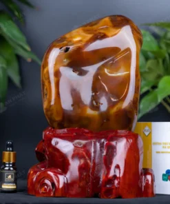 Đá Cảnh - Đá Trấn Trạch Mã Não Đỏ - 3,92kg - M1792392