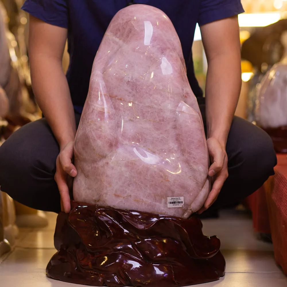 Đá Cảnh - Đá Trấn Trạch Thạch Anh Hồng 49,5Kg - M04162