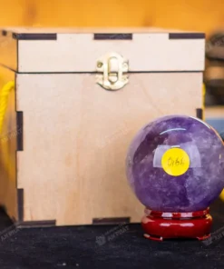 Quả cầu thạch anh tím | cầu thạch anh tím 0.66kg - 8cm - M1704