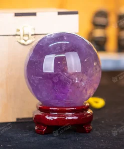 Quả cầu thạch anh tím | cầu thạch anh tím 1.35kg - 9.8cm - M2649