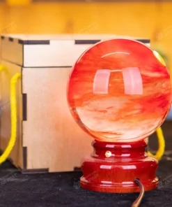 Quả Cầu Phong Thủy Đá Núi Lửa Đỏ 1.62kg - 11.2cm - M2157